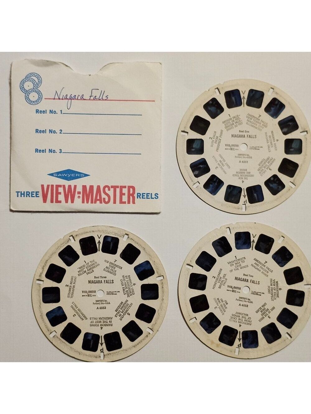 VINTAGE View Master Reels Niagara Falls Lot of 3